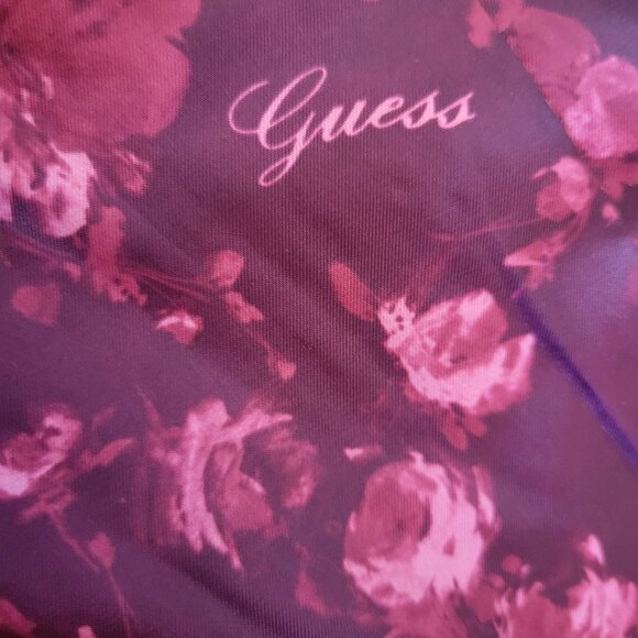 Guess Wool Women’s M, Maroon w/Gold Zippers Jacket, Moto Jacket, Full Zip & Full - Picture 11 of 13